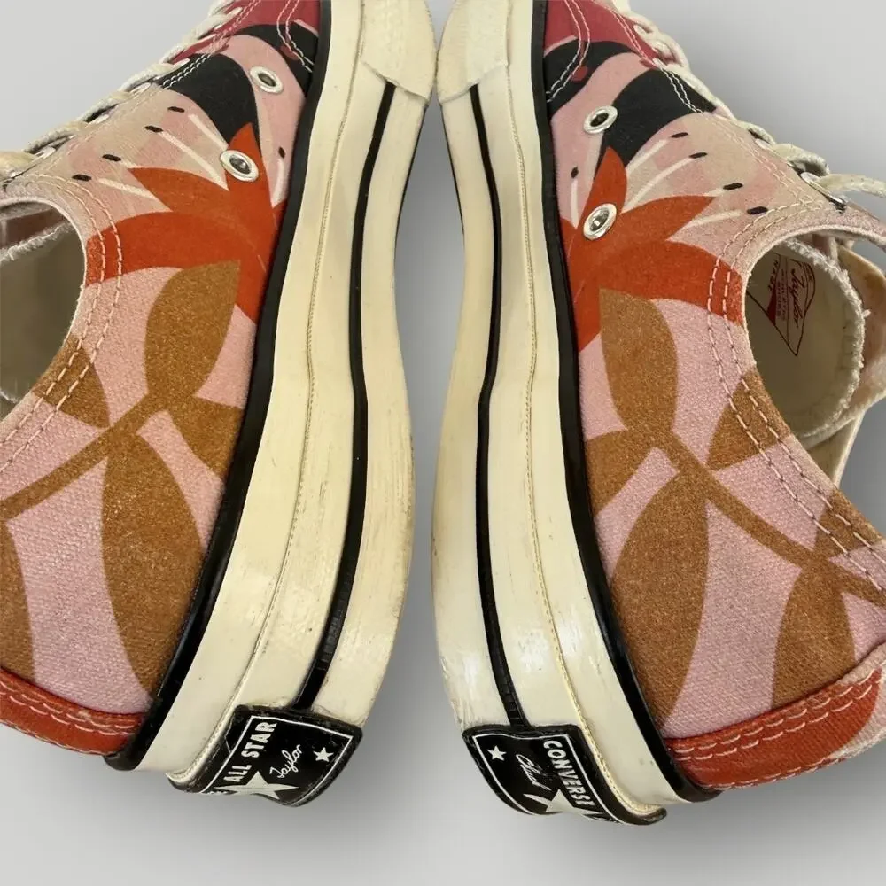 Converse Vintage Chuck Taylor Low Top Sneakers Womens 11 Floral Canvas Laced Up - Picture 6 of 11
